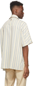 Wooyoungmi Beige Striped Short Sleeve Shirt