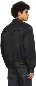 Wooyoungmi Black Double Layer MA-1 Bomber Jacket