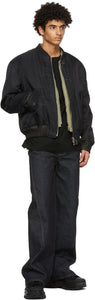 Wooyoungmi Black Double Layer MA-1 Bomber Jacket