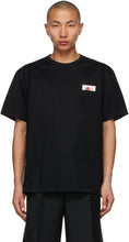 Wooyoungmi Black Floral Pocket T-Shirt - T-shirt de poche floral noir Wooyoungmi - Wooyoungmi 블랙 플로랄 포켓 티셔츠