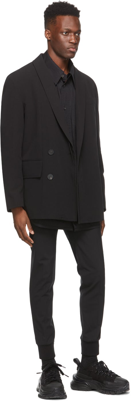 Wooyoungmi Black Wool Trousers