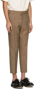 Wooyoungmi Khaki One Pleat Trousers