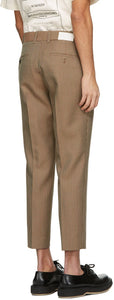 Wooyoungmi Khaki One Pleat Trousers