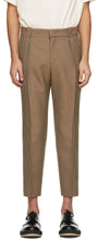 Wooyoungmi Khaki One Pleat Trousers - WOOYOUNGMI KHAKI Un pantalon de plis - Wooyoungmi Khaki one pleat trousers