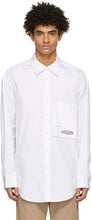 Wooyoungmi White Cotton Logo Shirt - Chemise de logo de coton blanc Wooyoungmi - Wooyoungmi 화이트 코튼 로고 셔츠