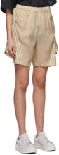 Y-3 Beige CH3 Sanded Cupro Shorts