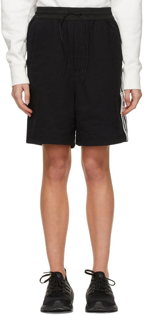 Y-3 Black 3-Stripes Shorts - Y-3 Shorts Noir 3-Stripes - Y-3 블랙 3 스트라이프 반바지
