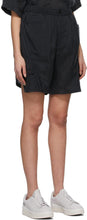Y-3 Black CH3 Shade Sanded Cupro Shorts