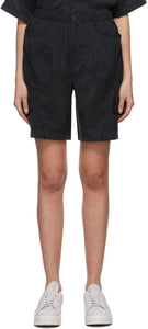 Y-3 Black CH3 Shade Sanded Cupro Shorts - Courts cuivres poncés Y-3 Black Ch3 Black Ch3 - Y-3 블랙 CH3 그늘 샌드 큐 프로피트 반바지
