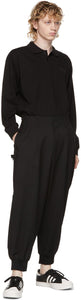 Y-3 Black Refined Wool Cuff Trousers
