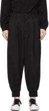 Y-3 Black Refined Wool Cuff Trousers - Pantalon de bronzage en laine raffiné Y-3 - Y-3 검은 색 세련된 양모 커프 바지