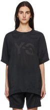 Y-3 Black Sanded Cupro CH3 T-Shirt - Y-3 T-shirt Cupro Sance Black CuPro Ch3 - Y-3 블랙 샌드 샌드 쿠 프로 코 CH3 티셔츠