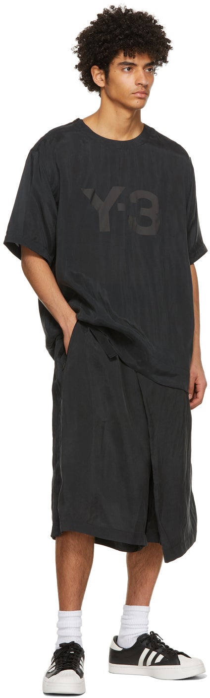 Y-3 Black Sanded Cupro T-Shirt