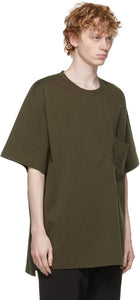 Y-3 Khaki Paper Jersey Pocket T-Shirt