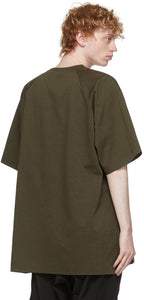 Y-3 Khaki Paper Jersey Pocket T-Shirt