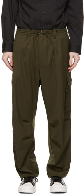Y-3 Khaki Wool CL Cargo Pants - Y-3 Pantalon de cargaison CL de laine Khaki - Y-3 Khaki Wool Cl Cargo Pants.