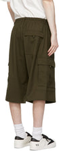 Y-3 Khaki Wool Cargo Shorts