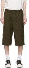Y-3 Khaki Wool Cargo Shorts - Short de cargaison en laine Y-3 Kaki - Y-3 카키색 양모화물 반바지