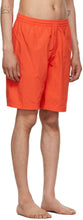 Y-3 Red Mid-Length Logo Swim Shorts
