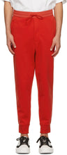 Y-3 Red PiquÃ© Classic Logo Track Pants - Y-3 Piquant Piquél CLASSIQUE - Y-3 빨간색 Piqué 클래식 로고 트랙 바지