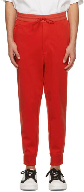 Y-3 Red PiquÃ© Classic Logo Track Pants - Y-3 Piquant Piquél CLASSIQUE - Y-3 빨간색 Piqué 클래식 로고 트랙 바지