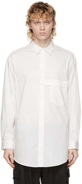 Y-3 White Classic Shirt - Chemise classique blanche Y-3 - Y-3 화이트 클래식 셔츠