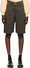 YMC Khaki Denim Papa Shorts - Short de papa Denim YMC Khaki Denim - YMC 카키 데님 파파 반바지