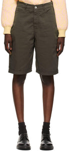 YMC Khaki Denim Papa Shorts - Short de papa Denim YMC Khaki Denim - YMC 카키 데님 파파 반바지