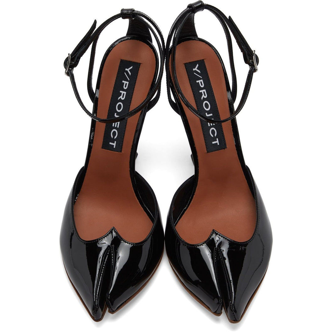 Y/Project Black Patent Leather Heart Lobster Heels