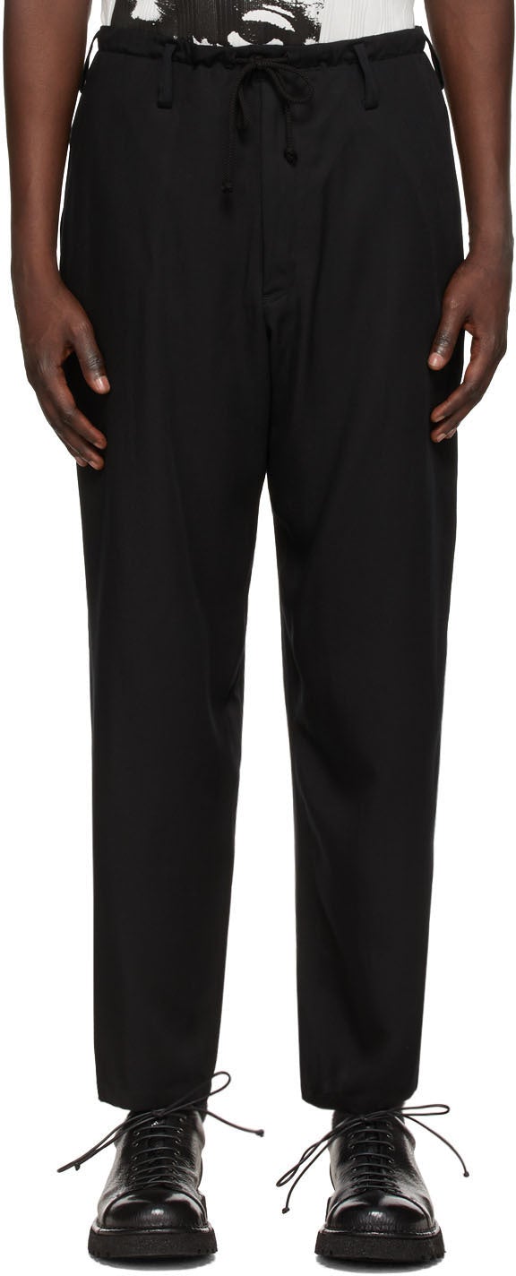 Yohji Yamamoto Black Barber Trousers - Yohji Yamamoto Black Barber Pantalons - Yohji 야마모토 블랙 이발사 바지