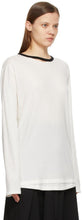 Yohji Yamamoto White Contrast Long Sleeve T-Shirt