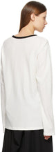 Yohji Yamamoto White Contrast Long Sleeve T-Shirt