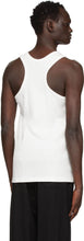 Yohji Yamamoto White This Man Print Henley Tank Top