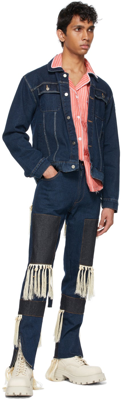 Youths in Balaclava Blue Denim 'Godstar' Jacket