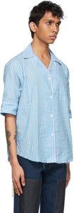 Youths in Balaclava Blue Pajama Short Sleeve Shirt