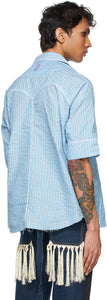 Youths in Balaclava Blue Pajama Short Sleeve Shirt