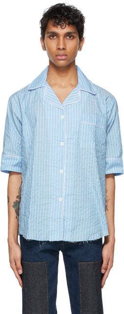 Youths in Balaclava Blue Pajama Short Sleeve Shirt - Jeunesse à Balaclava Blue Pajama Chemise à manches courtes - Balaclava 블루 파자마 반팔 셔츠의 청소년