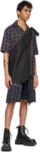 Youths in Balaclava Navy Flannel Pajama Short Sleeve Shirt