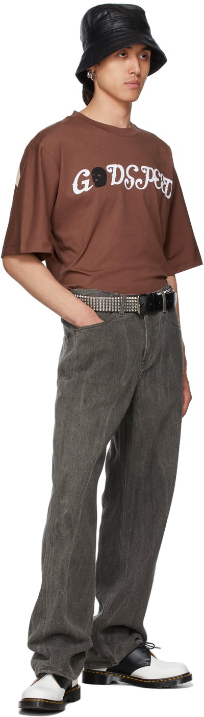 Youths in Balaclava Red 'Godspeed' Graphic T-Shirt