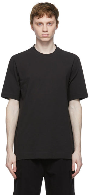 Z Zegna Black Cotton CrÃªpe T-Shirt - Z Zegna T-shirt Coton Noir Crêpe Crêpe - Z Zegna 검은 면화 CrÃƒPE 티셔츠