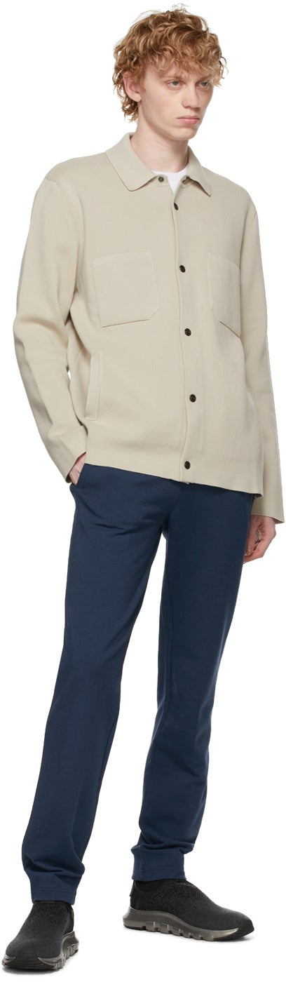 Z Zegna Blue Modal Drawstring Lounge Pants