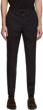 Z Zegna Navy Elastic Waist Dress Trousers - Z Zegna Navy Taille élastique Pantalon - Z Zegna 해군 탄성 허리 드레스 바지