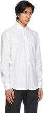 Z Zegna White Stretch Twill Shirt