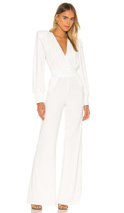 Zhivago Ready Jumpsuit in White Zhivago Ready Suit en blanc 吉瓦戈准备连身裤穿着白色