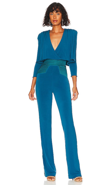 Zhivago Will Jumpsuit in Teal Zhivago va sauter en sarcelle 吉瓦哥将穿着蓝绿色的连身裤