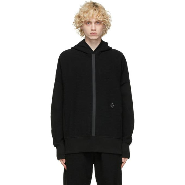 A-COLD-WALL* Black Textured Rhombus Hoodie