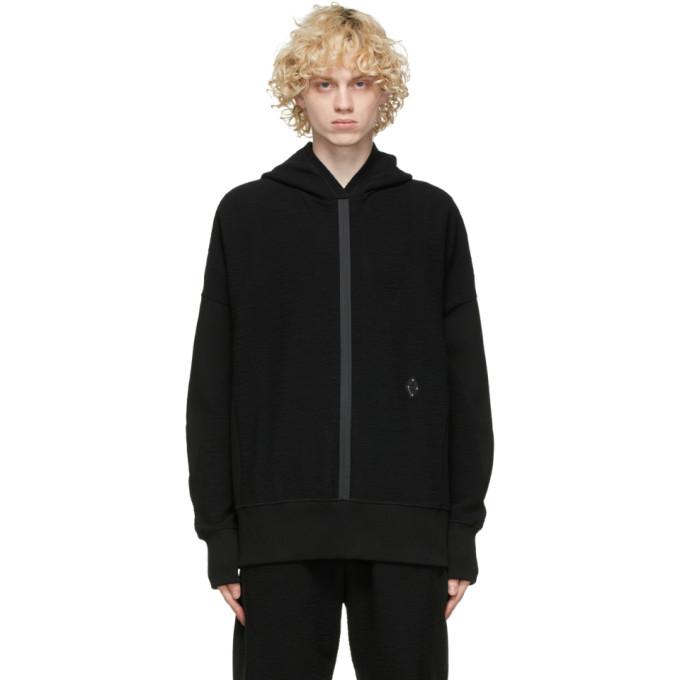 A-COLD-WALL* Black Textured Rhombus Hoodie