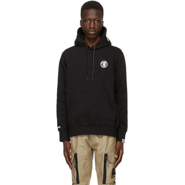 AAPE by A Bathing Ape Black Logo Patch Hoodie