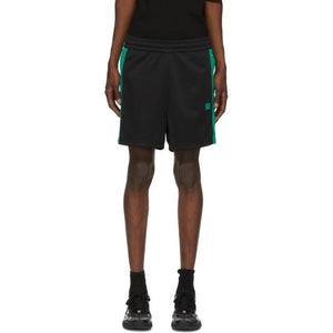 Acne Studios Black and Green Side-Stripe Track Shorts