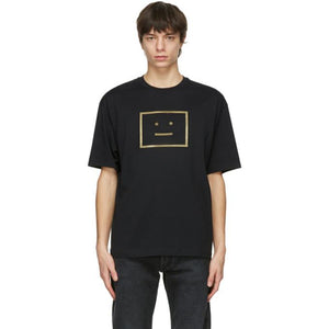 Acne Studios Black Metallic Logo T-Shirt